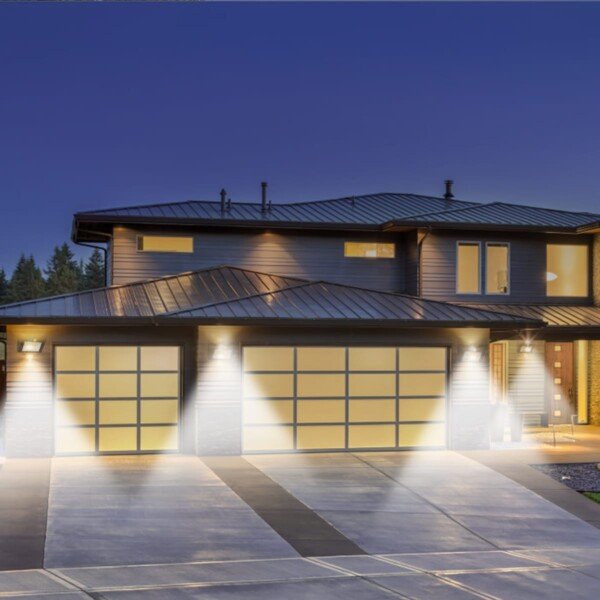 Saulės šviestuvas su judesio davikliu 30 LED (Juoda)