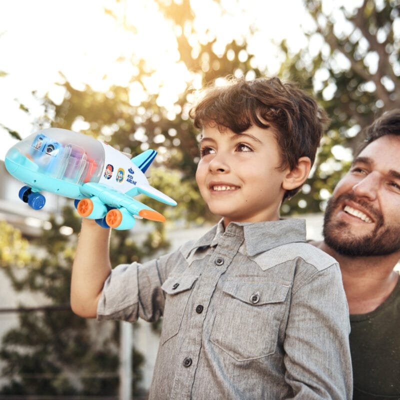 Vaikiškas lėktuvas su šviesomis ir muzika (Mėlyna)