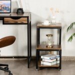 Stalelis su lentynomis 60x60x35 cm (Ruda)