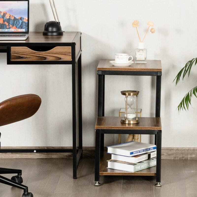 Stalelis su lentynomis 60x60x35 cm (Ruda)