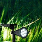 Saulės šviestuvų rinkinys su LED atsparus vandeniui (Juoda)