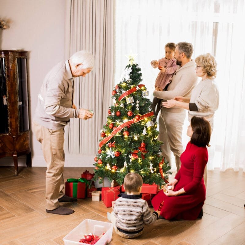 Dirbtinė kalėdinė eglutė su metaliniu stoveliu (Žalia)