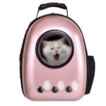 Gyvūnų transportavimo kuprinė su skaidriu kupolu (Žalia)