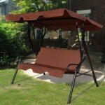 Sodo supynės 3-vietės su stogeliu (Ruda)