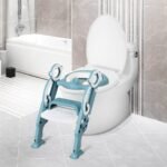 Vaikų tualeto treniruoklis su kopėtėlėmis ir rankenomis (Žalia)