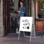 Stabilus A formos stendas 60x90 cm plakatams (Sidabrinė)