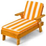 Vaikiška medinė gultavietė su skėčiu (Geltona)