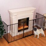 Sulankstomas apsauginis atitvaras židiniui su durelėmis (Juoda)