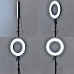 Reguliuojama 18 colių LED žiedinė lempa (Balta)