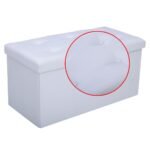 Daugiafunkcis sulankstomas pufas-suoliukas su daiktadėže (Balta)