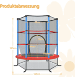 Lauko ir vidaus batutas su apsauginiu tinklu iki 135 kg (Mėlyna)