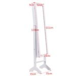 Pastatoma papuošalų spintelė su veidrodžiu ir LED apšvietimu (Balta)