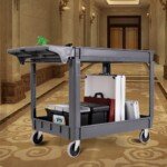 Vežimėlis įrankiams su dviem skyriais 118 x 64 x 84 cm (Pilka)