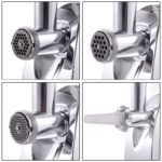 Elektrinė mėsmalė su dešrų kimšimo funkcija ir 3 pjaustymo diskais (Balta)