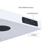 Sieninė lentyna su integruota „Bluetooth“ garso sistema (Balta)