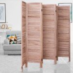 Lankstus 6 dalių kambario paravanas-pertvara (Ruda)