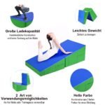 Sulankstomas gimnastikos čiužinys su užtrauktukais (Mėlyna ir žalia)