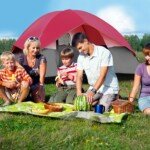 Vėjui atspari kupolinė palapinė 5-6 asmenims (Pilka)