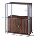 TV spintelė su 2 atviromis lentynomis 60 x 29 5 x 75 cm (Ruda)