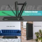 Elektrinis sulankstomas bėgimo takelis su LED ekranu ir „Bluetooth“ (Žalia)