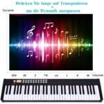 Skaitmeninis pianinas su 61 pilno dydžio klavišu ir dėklu (Juoda ir balta)