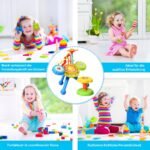 Elektroniniai vaikiški būgnai su mikrofonu (Spalvotas)