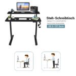 Reguliuojamo aukščio rašomasis stalas su ratukais (Juoda)