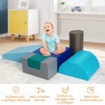Minkštų didelių putplasčio blokų žaidimų rinkinys vaikams (Spalvotas)