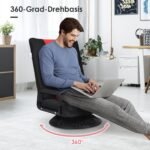 Sėdimasis fotelis su 360° pasukimu ir reguliuojama atlošo padėtimi (Raudona)