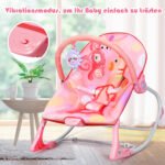 Kūdikio supynės su vibracija (Rožinė)