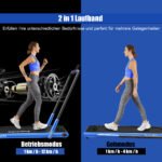 Sulankstomas bėgimo takelis su LED ekranu ir „Bluetooth“ (Mėlyna)