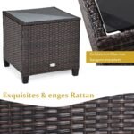 Lauko baldų komplektas: 2 foteliai ir staliukas (Geltona)