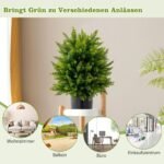 Kelių eglių dirbtinių augalų rinkinys (2 vnt) (Žalia)