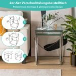 Stalelių rinkinys su grūdintu stiklu (Skaidri)