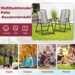 Sulankstoma sodo kėdė su atlošais (Pilka)