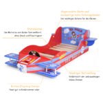 Vaikiška lova su lėktuvo dizainu ir integruota daiktadėže (Spalvota)