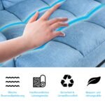 Reguliuojamas sulankstomas fotelis-lova (Mėlyna)