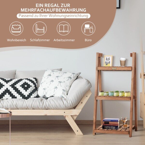 Medinis keturių pakopų augalų stovas (Ruda)