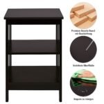 Stilingas trijų aukštų staliukas su laikymo vieta (Kavos)