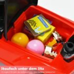 Daugiafunkcis vaikiškas automobilis su stogeliu ir daiktadėže (Raudona)