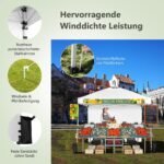 Profesionalus 3x3 m pavėsinis su šonine sienele (Balta)