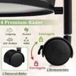 Universalus 3 pakopų sulankstomas vežimėlis (Juoda)