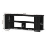TV spintelė su trimis lentynomis 110 cm medžio imitacija (Juoda)
