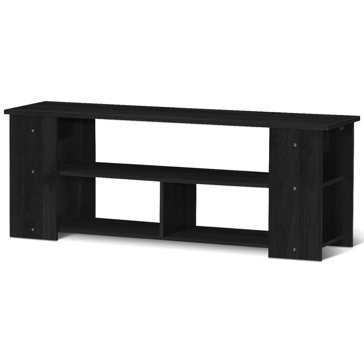 3-stufiger-tv-schrank-hw63287bk_2_ TV spintelė su trimis lentynomis 110 cm medžio imitacija (Juoda)