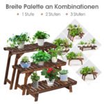 Daugiaaukštis medinis gėlių stovas (Ruda)