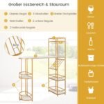 Bartis su 2 taburetėmis ir laikymo vietomis (Balta)