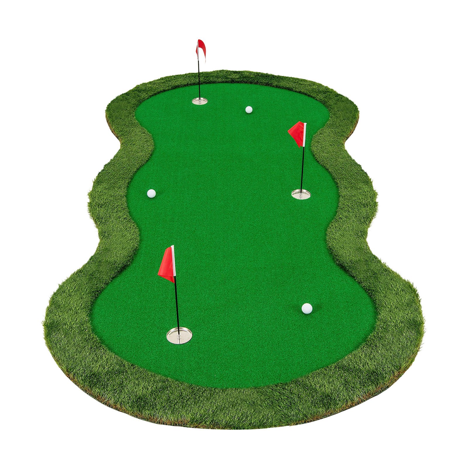 300x150cmgolfputtingmattenprofessionellegolfbungsmattemit3lchernundgolfbllenfrzuhausegrn_image_6 Profesionali golfo treniruočių aikštelė 300x150 cm su 3 skylutėmis (Žalia)