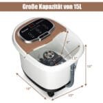 Elektrinis pėdų masažuoklis su šildymo ir volelių funkcija (Pilka)