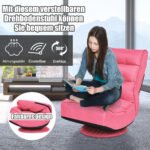 Reguliuojamas pasukamas grindų krėslas su atlenkiamu atlošu (Rožinė)