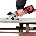 Galingas diskinis pjūklas 705 W 4500 aps./min su lazeriu (Raudona ir juoda)